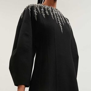 GIVENCHY Bead-embellished wool-crepe mini Size 42